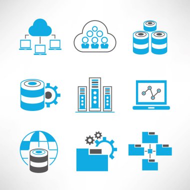 iş simgeleri kümesi, vektör illüstrasyonu