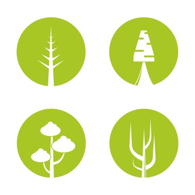 ağaçlar, simgeler vektör Illustration 