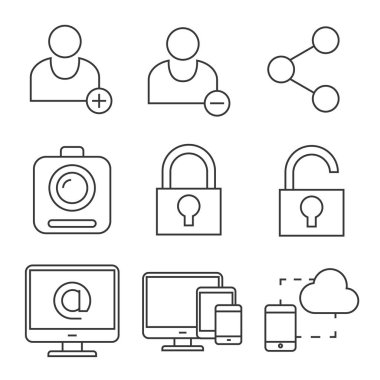 Web simgeler kümesi. vektör çizim 