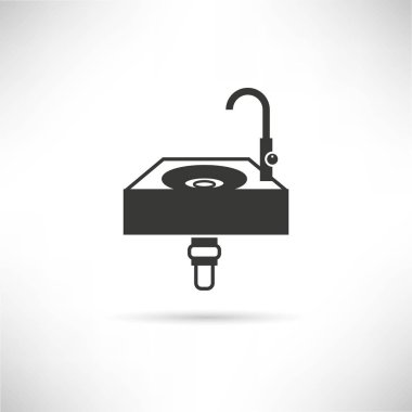 Web simgesi. Lavabonun vektör çizimi 