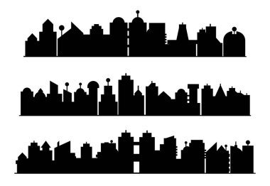 cityscape siluet vektör illüstrasyon