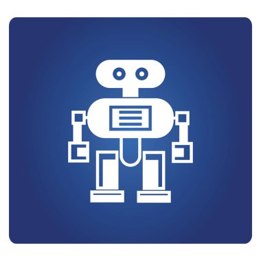 Robot simgesinin vektör illüstrasyonu 