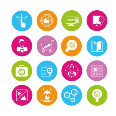 iş simgelerinin vektör illüstrasyonu 