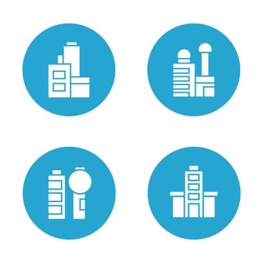 modern binaların vektör Illustration, simgeler