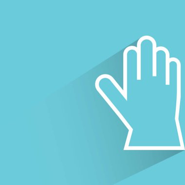 Web simgesi. Eldivenin vektör illüstrasyonu