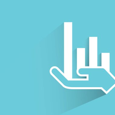 iş kavramı, eldeki grafiğin vektör illüstrasyonu 