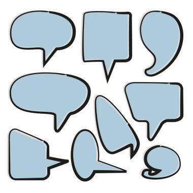 komik konuşma balonu web simgeleri ayarlandı. Vektör illüstrasyonu          