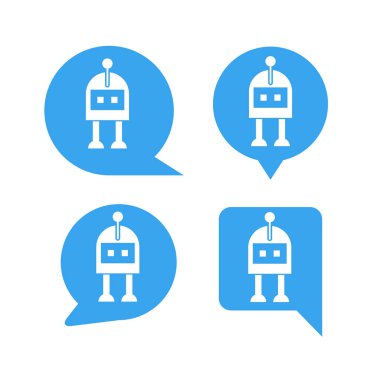 robot simgelerinin vektör illüstrasyonu