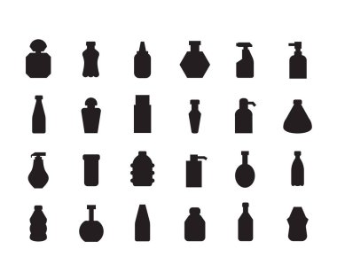 Şişelerin vektör illüstrasyonu