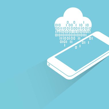 Web simgesi. Akıllı telefonun vektör illüstrasyonu
