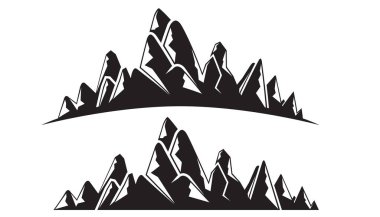 Dağlar vektör Illustration. Seyahat