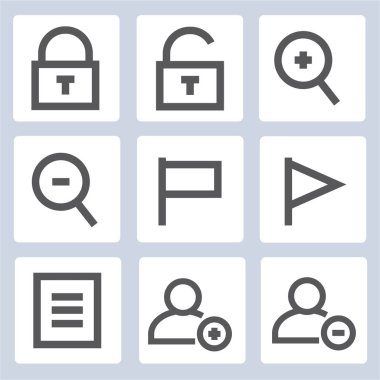 Web simgeler kümesi. vektör çizim          