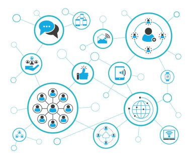 iş çizgisi simgeleri kümesi, vektör çizimi