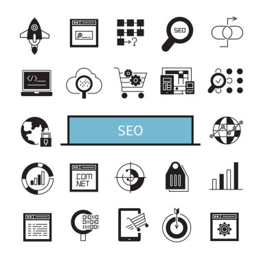 iş kavramı, seo vektör illüstrasyon