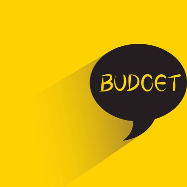 bütçe konuşma balonu, Vektör illüstrasyon 