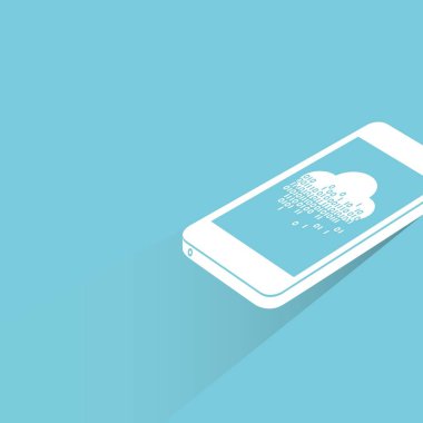 İş konsepti. Akıllı telefonun vektör Illustration 