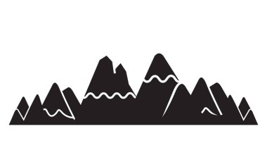 Dağlar vektör Illustration. Seyahat