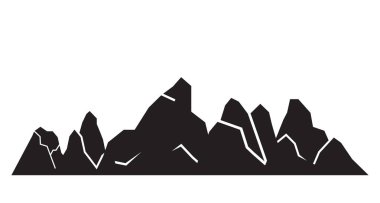 Dağlar vektör Illustration. Seyahat