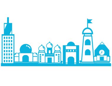 Cityscape binalar vektör Illustration