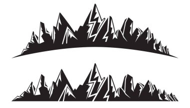 Dağlar vektör Illustration. Seyahat