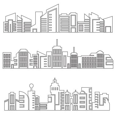 Cityscape binalar vektör Illustration