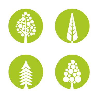 ağaçlar, simgeler vektör Illustration 