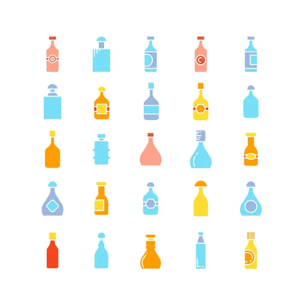 Vector Illustration Bottles Set — Stock Vector