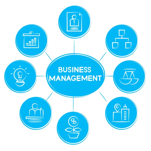 Conceito Negócio Ilustração Vetorial Gestão Empresarial —  Vetores de Stock