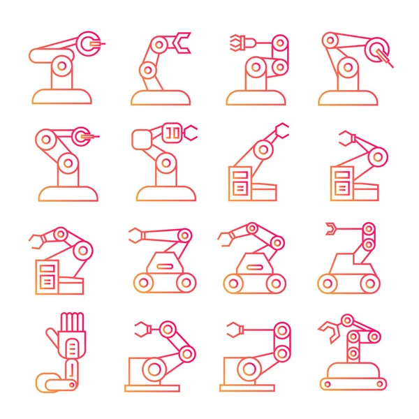 Vector Illustratie Van Robots Icons Set — Stockvector