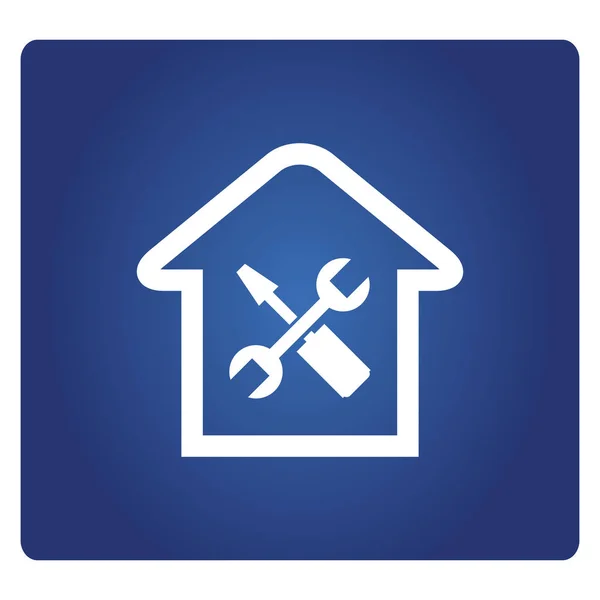 Web Icon Vector Illustration House Service — Stock Vector