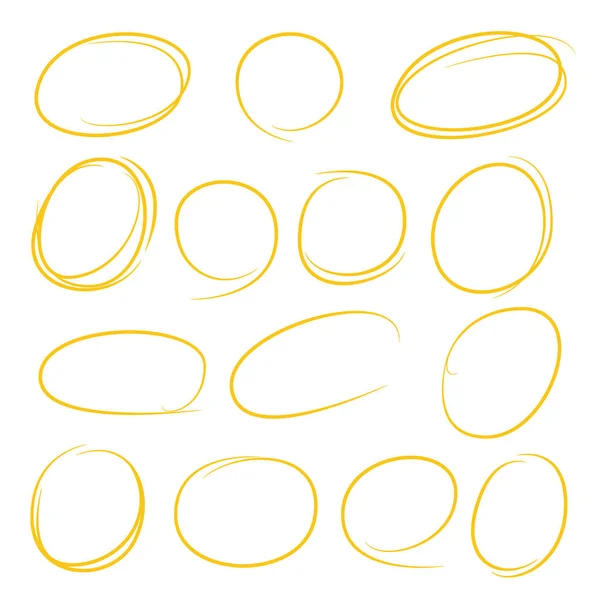 Cerchio Disegnato Mano Bolle — Vettoriale Stock