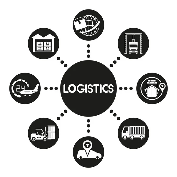 Koncepcja Biznesowa Ilustracja Wektorowa Logistyki — Wektor stockowy