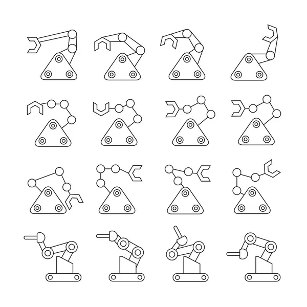 Roboterarmsymbole Vektorillustration — Stockvektor