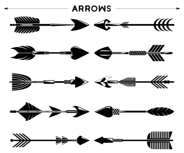 Vector Ilustración Flechas Iconos — Vector de stock