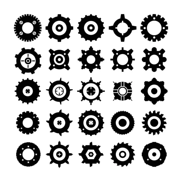Illustration Vectorielle Différentes Formes Ensemble Icônes — Image vectorielle