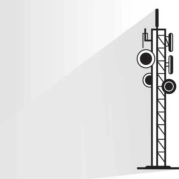 Antenne Communicatie Toren — Stockvector