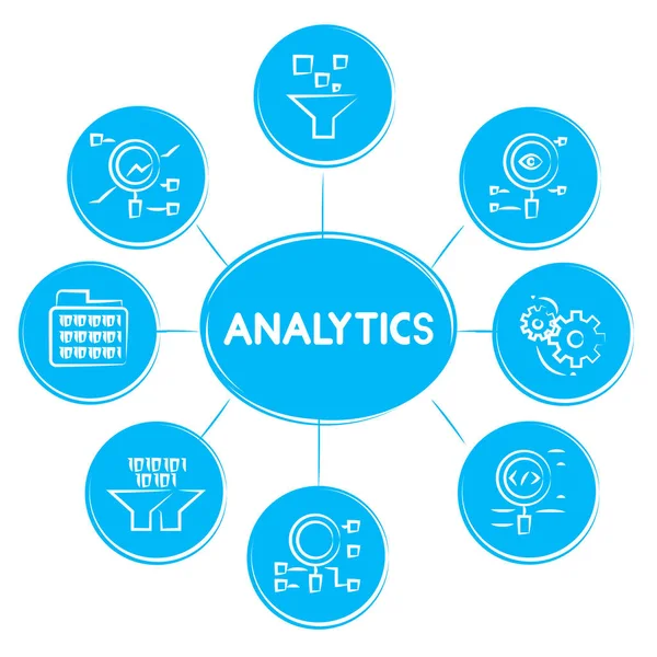 Concept Entreprise Illustration Vectorielle Analytique — Image vectorielle