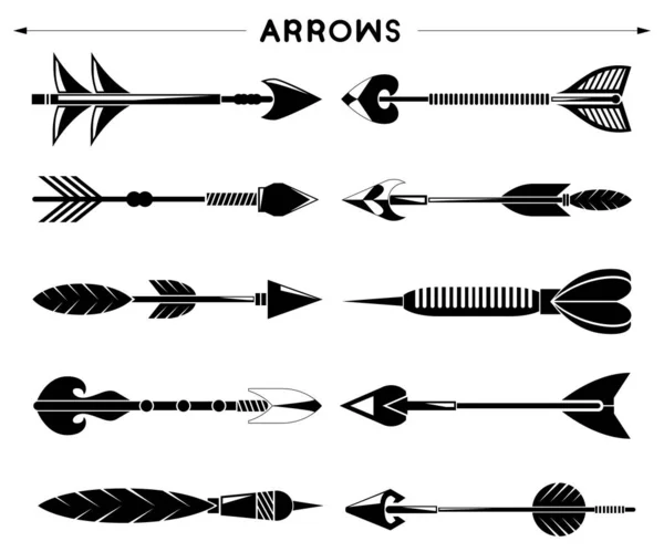 Vector Ilustración Flechas Iconos — Vector de stock
