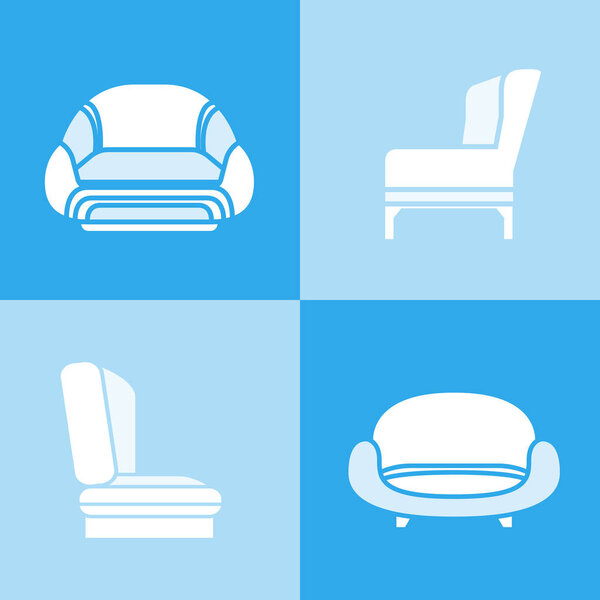 vector illustration of furniture  icons