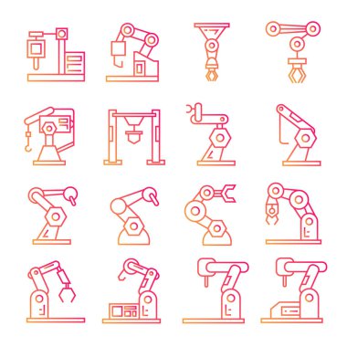 robotlar simgeleri seti vektör illüstrasyon