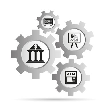 İş konsepti. İş simgelerinin vektör çizimi