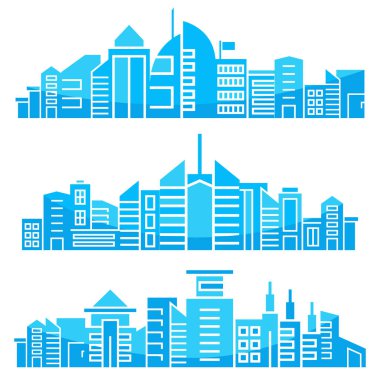 Cityscape binalar vektör Illustration