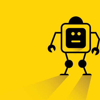 Robot simgesinin vektör illüstrasyonu 