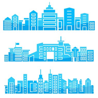 Cityscape binalar vektör Illustration