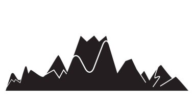 Dağlar vektör Illustration. Seyahat