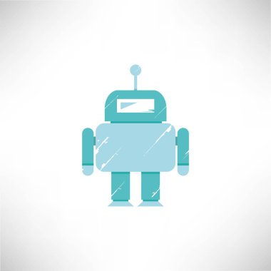 Robot simgesinin vektör illüstrasyonu 