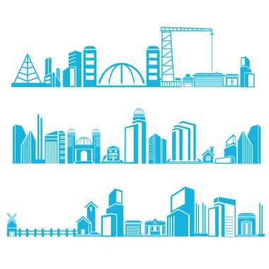 Cityscape binalar vektör Illustration