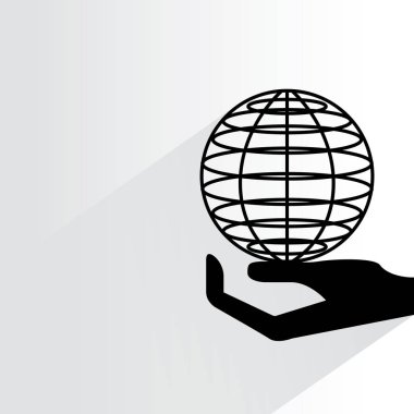 iş kavramı, dolar işareti ile el vektör illüstrasyon 