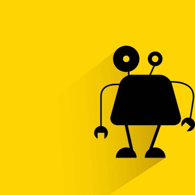 Robot simgesinin vektör illüstrasyonu 