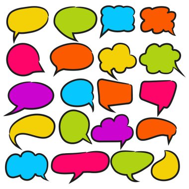 Konuşma baloncuklarının vektör çizimi